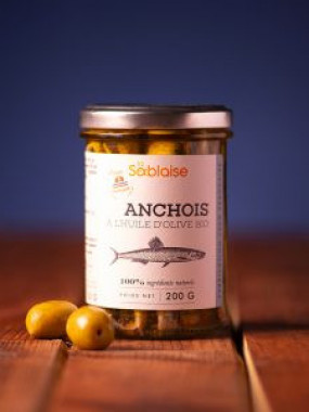anchois à l'huile d'olive bio